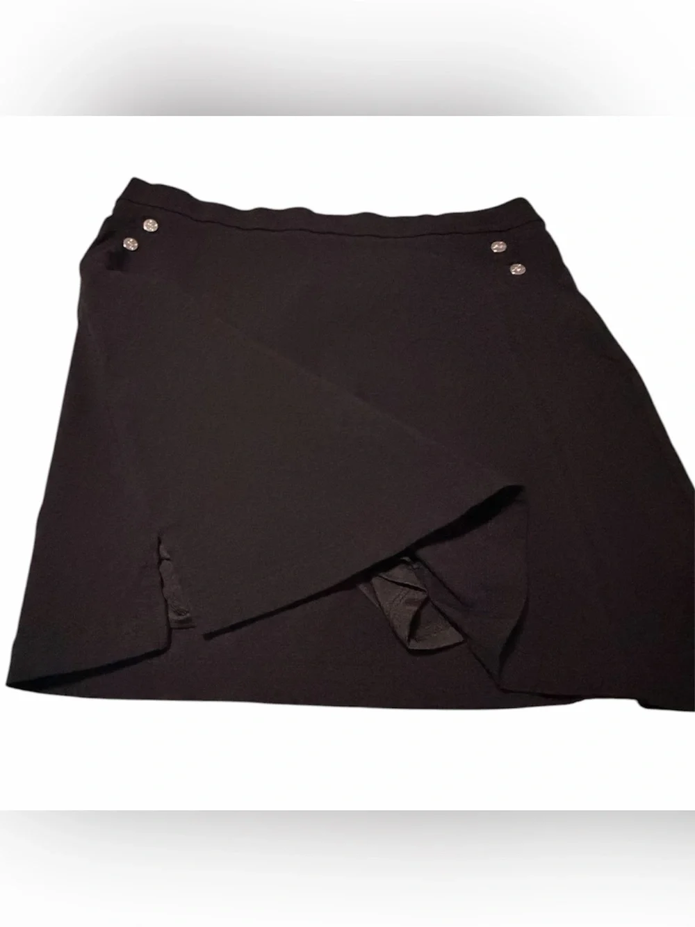 Rafaella Black Skort with Button Accents - M